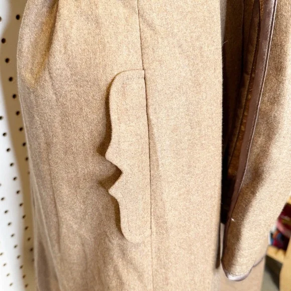 Matthew WilliamsonCamel Color Wool Military Style Coat w/ Paisley Contrast